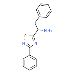 ChemSpider 2D Image | 2-Phenyl-1-(3-phenyl-1,2,4-oxadiazol-5-yl)ethanamine | C16H15N3O