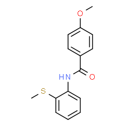 ChemSpider 2D Image | 4-Methoxy-N-[2-(methylsulfanyl)phenyl]benzamide | C15H15NO2S