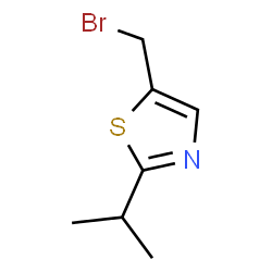 ChemSpider 2D Image | 5-(Bromomethyl)-2-isopropyl-1,3-thiazole | C7H10BrNS