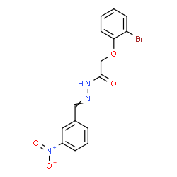 ChemSpider 2D Image | 2-(2-Bromophenoxy)-N'-(3-nitrobenzylidene)acetohydrazide | C15H12BrN3O4