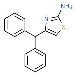 ChemSpider 2D Image | 4-(Diphenylmethyl)-1,3-thiazol-2-amine | C16H14N2S