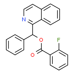 ChemSpider 2D Image | 1-Isoquinolinyl(phenyl)methyl 2-fluorobenzoate | C23H16FNO2