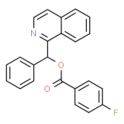 ChemSpider 2D Image | 1-Isoquinolinyl(phenyl)methyl 4-fluorobenzoate | C23H16FNO2