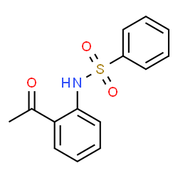 ChemSpider 2D Image | N-(2-Acetylphenyl)benzenesulfonamide | C14H13NO3S