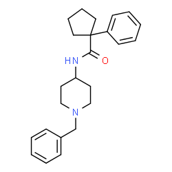 ChemSpider 2D Image | N-(1-Benzyl-4-piperidinyl)-1-phenylcyclopentanecarboxamide | C24H30N2O