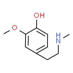 ChemSpider 2D Image | 2-Methoxy-4-[2-(methylamino)ethyl]phenol | C10H15NO2