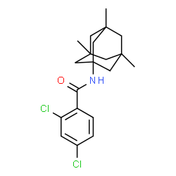 ChemSpider 2D Image | 2,4-Dichloro-N-(3,5,7-trimethyladamantan-1-yl)benzamide | C20H25Cl2NO