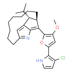 ChemSpider 2D Image | Roseophilin | C27H33ClN2O2