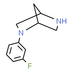 ChemSpider 2D Image | 2-(3-Fluorophenyl)-2,5-diazabicyclo[2.2.1]heptane | C11H13FN2