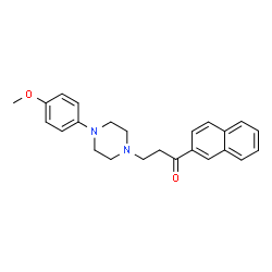 ChemSpider 2D Image | 3-(4-(4-METHOXYPHENYL)-1-PIPERAZINYL)-1-(2-NAPHTHYL)-1-PROPANONE | C24H26N2O2