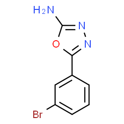 ChemSpider 2D Image | 5-(3-Bromophenyl)-1,3,4-oxadiazol-2-amine | C8H6BrN3O