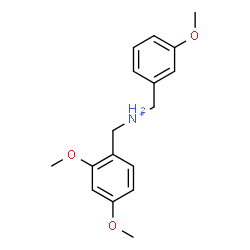 ChemSpider 2D Image | (2,4-Dimethoxyphenyl)-N-(3-methoxybenzyl)methanaminium | C17H22NO3