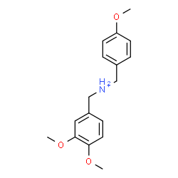 ChemSpider 2D Image | (3,4-Dimethoxyphenyl)-N-(4-methoxybenzyl)methanaminium | C17H22NO3