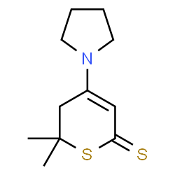ChemSpider 2D Image | 6,6-Dimethyl-4-(1-pyrrolidinyl)-5,6-dihydro-2H-thiopyran-2-thione | C11H17NS2