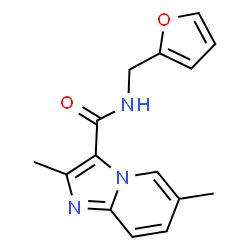 ChemSpider 2D Image | N-(2-Furylmethyl)-2,6-dimethylimidazo[1,2-a]pyridine-3-carboxamide | C15H15N3O2