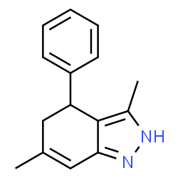 ChemSpider 2D Image | 3,6-Dimethyl-4-phenyl-4,5-dihydro-2H-indazole | C15H16N2