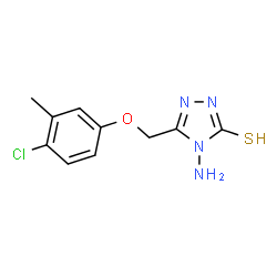 ChemSpider 2D Image | 4-Amino-5-[(4-chloro-3-methylphenoxy)methyl]-2,4-dihydro-3H-1,2,4-triazole-3-thione | C10H11ClN4OS