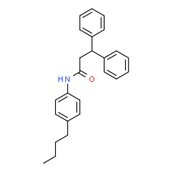 ChemSpider 2D Image | N-(4-Butylphenyl)-3,3-diphenylpropanamide | C25H27NO