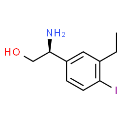 ChemSpider 2D Image | (2S)-2-Amino-2-(3-ethyl-4-iodophenyl)ethanol | C10H14INO
