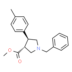 ChemSpider 2D Image | Methyl (3R,4S)-1-benzyl-4-(4-methylphenyl)-3-pyrrolidinecarboxylate | C20H23NO2