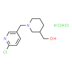 ChemSpider 2D Image | (1-((6-Chloropyridin-3-yl)methyl)piperidin-3-yl)methanol dihydrochloride | C12H19Cl3N2O