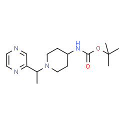 ChemSpider 2D Image | 2-Methyl-2-propanyl {1-[1-(2-pyrazinyl)ethyl]-4-piperidinyl}carbamate | C16H26N4O2