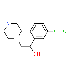 ChemSpider 2D Image | 1-(3-Chlorophenyl)-2-(piperazin-1-yl)ethanol hydrochloride | C12H18Cl2N2O