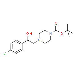ChemSpider 2D Image | tert-butyl 4-[2-(4-chlorophenyl)-2-hydroxyethyl]piperazine-1-carboxylate | C17H25ClN2O3