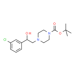 ChemSpider 2D Image | tert-Butyl 4-[2-(3-chlorophenyl)-2-hydroxyethyl]piperazine-1-carboxylate | C17H25ClN2O3