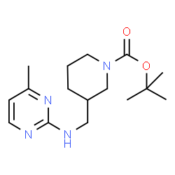 ChemSpider 2D Image | TERT-BUTYL 3-{[(4-METHYLPYRIMIDIN-2-YL)AMINO]METHYL}PIPERIDINE-1-CARBOXYLATE | C16H26N4O2