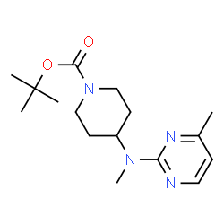 ChemSpider 2D Image | TERT-BUTYL 4-[METHYL(4-METHYLPYRIMIDIN-2-YL)AMINO]PIPERIDINE-1-CARBOXYLATE | C16H26N4O2