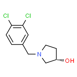 ChemSpider 2D Image | (3S)-1-(3,4-Dichlorobenzyl)-3-pyrrolidinol | C11H13Cl2NO