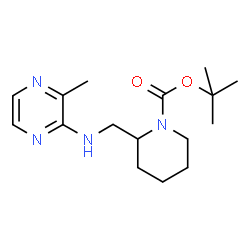 ChemSpider 2D Image | tert-Butyl 2-(((3-methylpyrazin-2-yl)amino)methyl)piperidine-1-carboxylate | C16H26N4O2