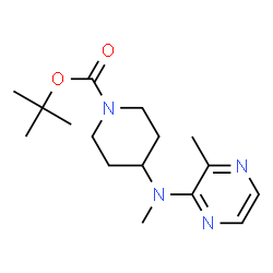 ChemSpider 2D Image | tert-Butyl 4-(methyl(3-methylpyrazin-2-yl)amino)piperidine-1-carboxylate | C16H26N4O2