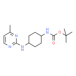 ChemSpider 2D Image | tert-Butyl (4-((4-methylpyrimidin-2-yl)amino)cyclohexyl)carbamate | C16H26N4O2