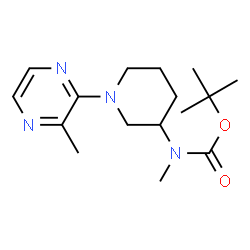 ChemSpider 2D Image | tert-Butyl methyl(1-(3-methylpyrazin-2-yl)piperidin-3-yl)carbamate | C16H26N4O2