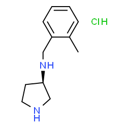 ChemSpider 2D Image | (R)-N-(2-Methylbenzyl)pyrrolidin-3-amine hydrochloride | C12H19ClN2