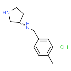 ChemSpider 2D Image | (S)-N-(4-Methylbenzyl)pyrrolidin-3-amine hydrochloride | C12H19ClN2