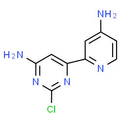 ChemSpider 2D Image | 6-(4-Amino-2-pyridinyl)-2-chloro-4-pyrimidinamine | C9H8ClN5