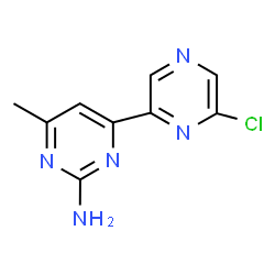 ChemSpider 2D Image | 4-(6-Chloro-2-pyrazinyl)-6-methyl-2-pyrimidinamine | C9H8ClN5
