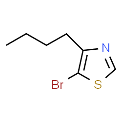 ChemSpider 2D Image | 5-Bromo-4-butyl-1,3-thiazole | C7H10BrNS