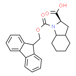 ChemSpider 2D Image | (2R)-1-[(9H-Fluoren-9-ylmethoxy)carbonyl]octahydro-1H-indole-2-carboxylic acid | C24H25NO4