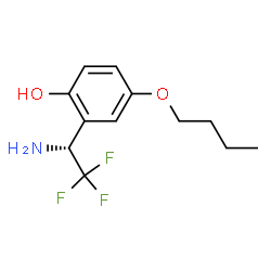 ChemSpider 2D Image | 2-[(1R)-1-Amino-2,2,2-trifluoroethyl]-4-butoxyphenol | C12H16F3NO2