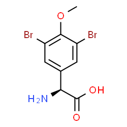 ChemSpider 2D Image | (2S)-Amino(3,5-dibromo-4-methoxyphenyl)acetic acid | C9H9Br2NO3