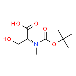 ChemSpider 2D Image | N-Methyl-N-{[(2-methyl-2-propanyl)oxy]carbonyl}-D-serine | C9H17NO5