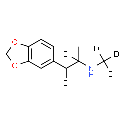 ChemSpider 2D Image | (+/-)-3,4-METHYLENEDIOXYMETHAMPHETAMINE-D5 | C11H10D5NO2