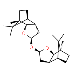ChemSpider 2D Image | (1S,2S,4R,6S,7S,1'R,2'R,4'R,6'R,7'S)-4,4'-Oxybis(1,10,10-trimethyl-3-oxatricyclo[5.2.1.0~2,6~]decane) | C24H38O3