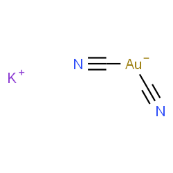 ChemSpider 2D Image | Potassium bis(cyano-kappaC)aurate(1-) | C2AuKN2