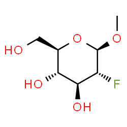 ChemSpider 2D Image | Methyl 2-deoxy-2-fluoro-beta-D-glucopyranoside | C7H13FO5