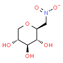 ChemSpider 2D Image | B-D-XYLOPYRANOSYL NITROMETHANE | C6H11NO6